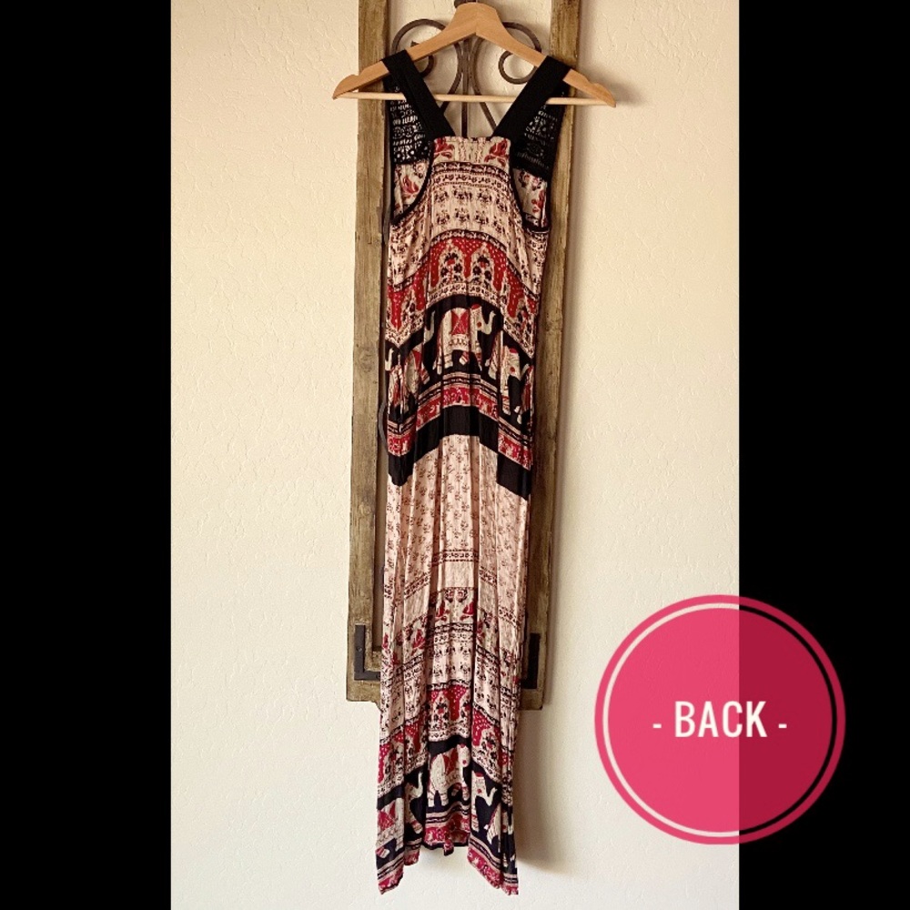 MAXI DRESS, Crocheted Shoulders by Band of Gypsies - Picture 7 of 12